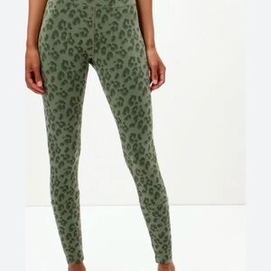 Chic Olive Leopard Print Leggings and matching tank - Tavi